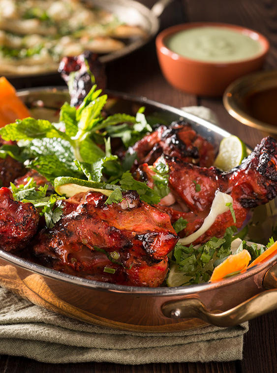 The tandoori chicken at Persis is a tasty selection.